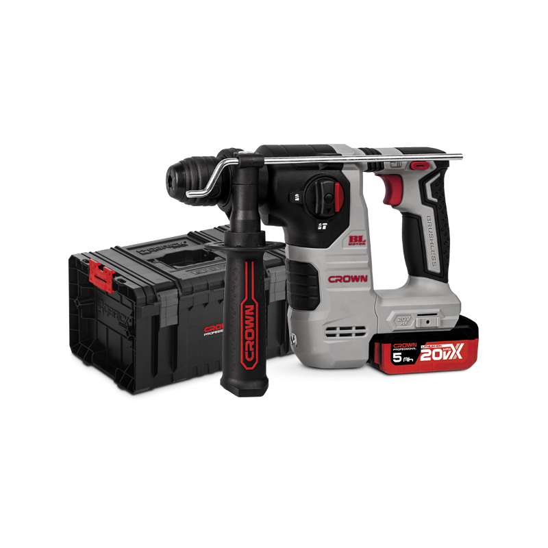 Martello perforatore BRUSHLESS a batteria 20 V Max CROWN CT28018HX-5 IMC